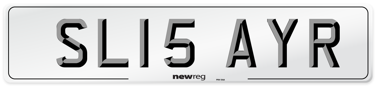 SL15 AYR Number Plate from New Reg